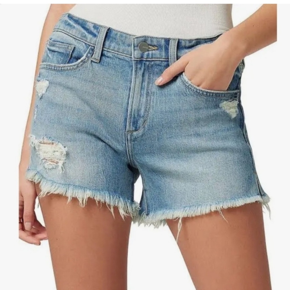 Joe's Jeans Light Blue Frayed Hem Jean Shorts
